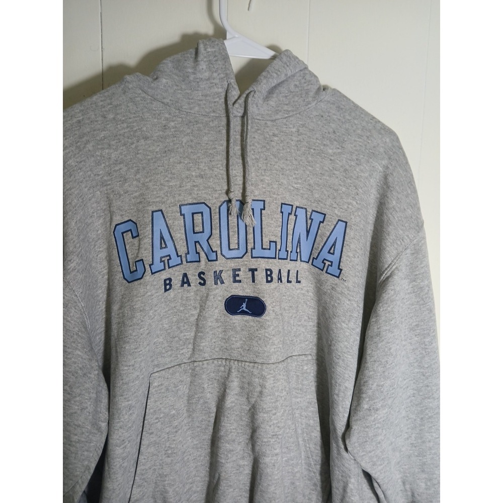 Jordan Mens Hoodie Gray North Carolina Basketball Long Sleeve Pullover Size M - Picture 2 of 11